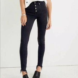 Madewell Berkeley 26 9” petite black jeans EUC
